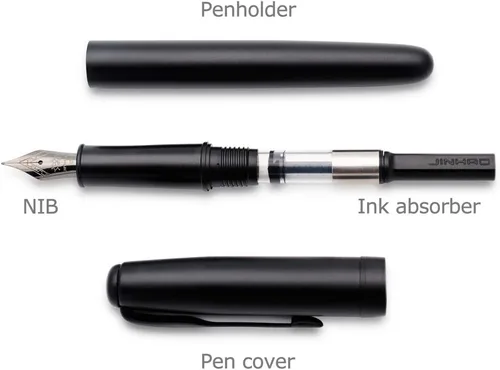 Vista 3 de JINHAO 75 HongYun - Pluma estilográfica (negro mate, punta fina)