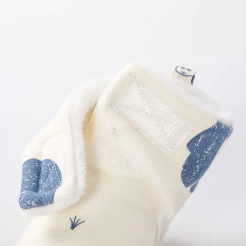 Vista 5 de pureborn Botines de invierno para bebé, de forro polar, antideslizantes, para cuna