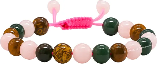 Vista 9 de Amazing Gemstone Pulsera de control de ira – Howlita Amazonita Lava Juego de pulseras para hombres y mujeres, curativa, calmante, ansiedad, alivio