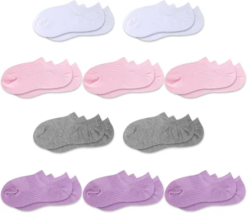 Vista 6 de Cozi Foot 10 pares de calcetines de algodón antideslizantes de corte bajo para niños y niñas