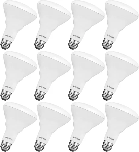 Vista 11 de LUXRITE Paquete de 6 bombillas LED BR30, equivalente a 65W, blanco cálido 2700K, regulables, 650 lúmenes, focos LED, 8.5W, Energy Star, base mediana