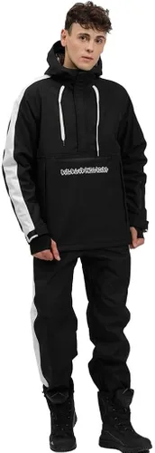 Vista 2 de Traje de esquí para hombre, nuevo traje de nieve para invierno, chaqueta de nieve cálida, resistente al viento, pantalones de snowboard gruesos
