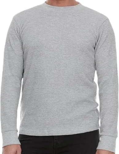 Vista 20 de JMR Camisa Térmica de Punto Gofre Pesado para Hombre - 100% Algodón Manga Larga - Usar como Capa Base o Independiente - Cálida y Transpirable Negro