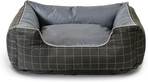 Vista 6 de Cama para mascotas Fluffy Paws, cama con forma de caja con alfombra premium con cojín para perros y gatos