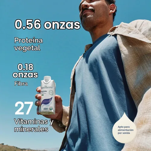 Vista 2 de KATE FARMS Fórmula de péptido 1.0 para adultos, simple, paquete de 12