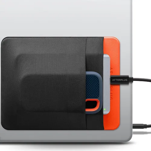 Vista 10 de Soporte para SSD y disco duro de 2 bolsillos para laptop, adhesivo reutilizable, funda de bolsillo adhesiva para SSD portátil externo, disco duro