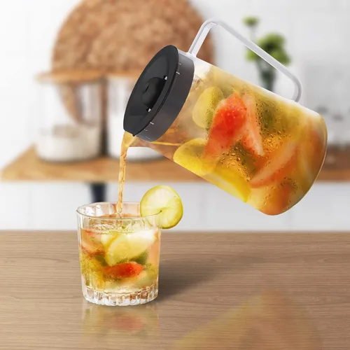 Vista 9 de wirsh Máquina de té helado con jarra de 3QT, cafetera de café helado con control de intensidad y filtro reutilizable, perfecta para café helado Negro
