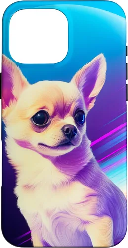 Vista 19 de Chihuahua Dog Retro Rainbow para Chihuahua Dog Lovers Case para iPhone 17