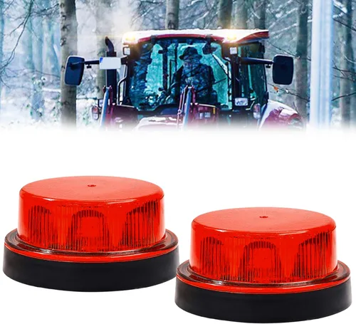 Vista 9 de Luz de Advertencia Estroboscópica LED, Luz de Baliza Estroboscópica Intermitente, Mini Luz de Baliza Estroboscópica Redonda para Techo de 12V 24V