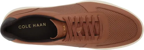 Vista 5 de Cole Haan Tenis modernos Crosscourt para hombre, Optic White - Lava fundida