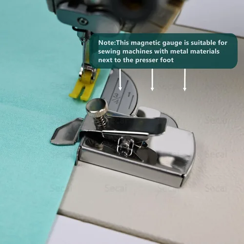 Vista 4 de Guía de costura magnética para máquina de coser, regla de guía de costura, suministros de acolchado de costura universal, accesorios, herramientas