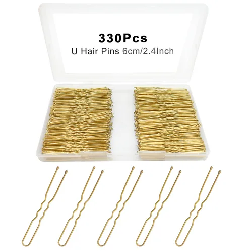 Vista 23 de Juego de 330 horquillas negras de 2.2 pulgadas, juego de horquillas con caja, horquillas para el cabello de alta calidad para niños, niñas