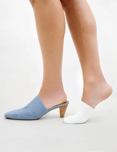Vista 4 de HUE Calcetines de algodón para mujer con forro de puntera oculta, paquete de 3 pares