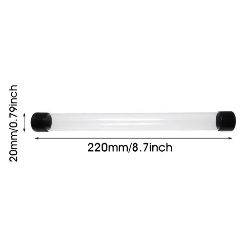 Vista 5 de DZS ELEC - Tubo de almacenamiento transparente, 2 unidades, 0.79 x 8.7 pulgadas, tubo redondo de plástico pequeño con tapas negras para contenedores