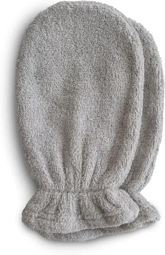 Vista 11 de mushie Manopla de baño para bebé, algodón orgánico, paquete de 2 unidades (azul bebé)