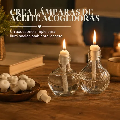 Vista 6 de 20 soportes para mecha de lámpara de aceite: soporte de mecha de linterna de cerámica, accesorios de reemplazo de lámpara de alcohol