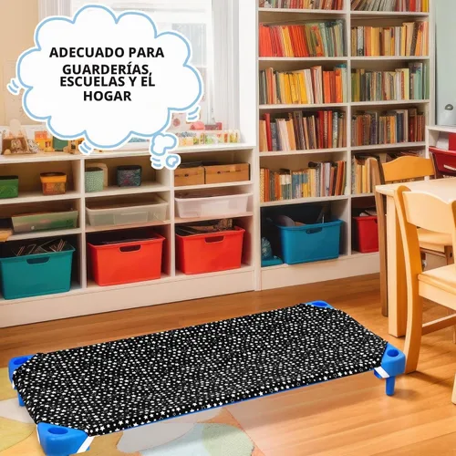 Vista 4 de Peryiter Juego de 6 sábanas para cuna, tamaño estándar de 24 x 51 pulgadas, para tapete de siesta para niños pequeños con bonito patrón y bucles