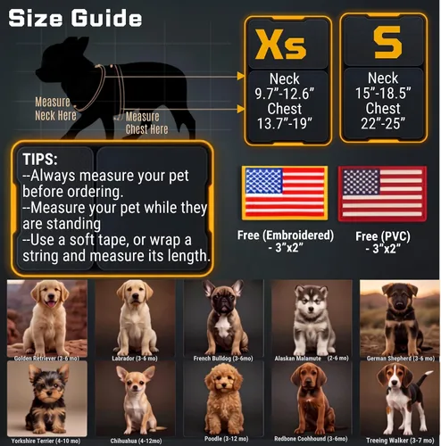 Vista 6 de Arnés táctico para perros pequeños, chaleco para perros de servicio militar con mango de goma, arnés de entrenamiento ajustable K9 con paneles MOLLE