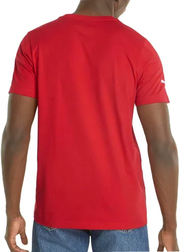 Vista 2 de PUMA Camiseta negra con escudo grande de color Ferrari Race Rojo