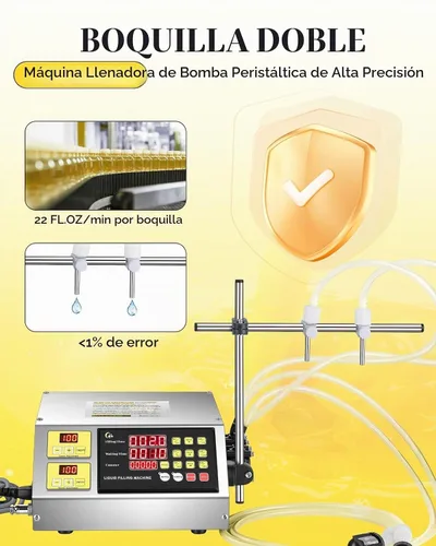 Vista 3 de Máquina de llenado de líquidos Máquina de llenado de botellas con bomba peristáltica de 22 onzas/min Máquina automática de llenado de botellas