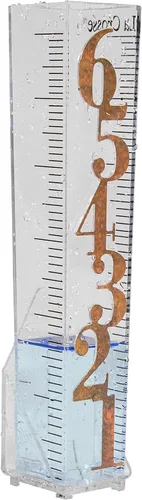 Vista 3 de La Crosse 705-110 - Medidor de lluvia de pátina de fácil lectura de 6 pulgadas, transparente