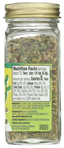 Vista 5 de Whole Foods Market, Condimento orgánico para chimichurri, 1.09 onzas