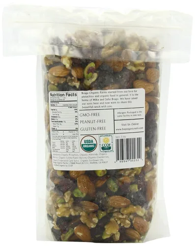 Vista 2 de Braga Organic Farms Mezcla de frutos secos, 2 libras