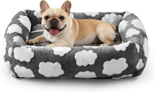Vista 15 de JOEJOY Cama para Perro de Tamaño Mediano, Cama para Mascotas Ortopédica Lavable de Forro Polar de Pana Suave Premium con Funda de Cremallera
