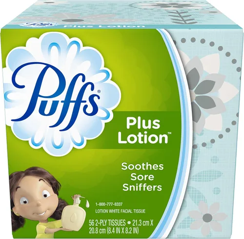 Vista 10 de Puffs Plus Lotion - Pañuelos faciales, cubo, 6 cajas (56 unidades cada una)