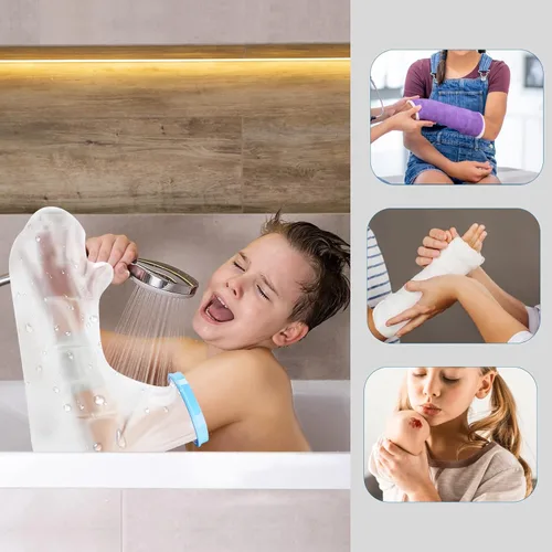 Vista 7 de Funda impermeable para brazo de ducha, protector de brazo completo para adolescentes, funda de ducha para bolsa de brazo para ducha, funda de brazo