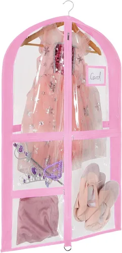 Vista 18 de Univivi Bolsas de PVC transparente para disfraz de baile, bolsa de ropa de 35 pulgadas para competiciones de baile, con 3 bolsillos separados