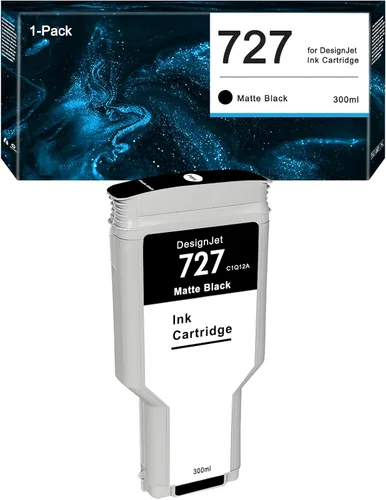 Vista 12 de HP 727 - Cartucho de tinta cian F9J76A 727XL compatible con impresoras DesignJet T920 T930 T1500 T1530 T2500 T2530 (paquete de 1, 10.8 fl oz)