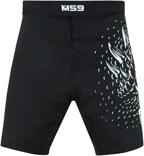 Vista 3 de MS9 Pantalones cortos de artes marciales mixtas para hombres, Grappling Kick Boxing BJJ Boxing