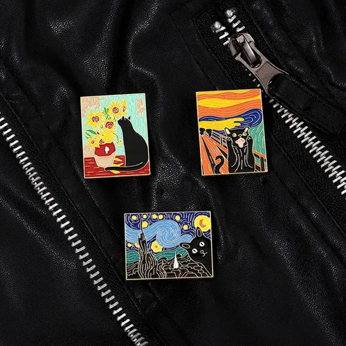 Vista 9 de Juego de pines esmaltados de anime, divertidos broches para mochila, chaqueta, ropa, insignias de solapa de dibujos animados, botones estéticos a