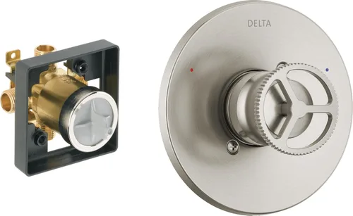 Vista 8 de Delta Faucet Trinsic Kit de moldura de válvula de ducha para sistemas de ducha dorados y grifos de ducha dorados, reemplazo de mango de ducha Delta