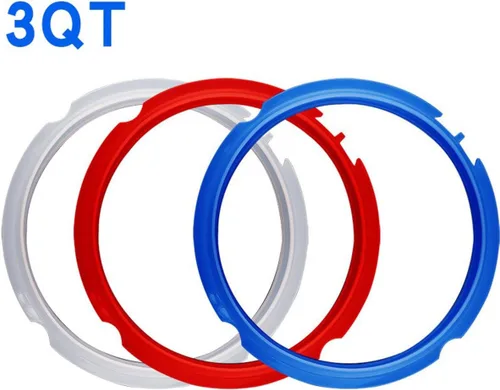 Vista 3 de Anillo de sellado de silicona para olla a presión de 3 cuartos – Reemplazo de junta de sello de silicona para IP-DUO60, IP-LUX60, IP-DUO50 (blanco)