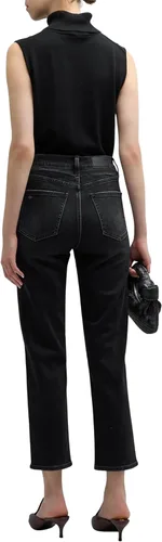 Vista 6 de Pistola Jeans clásicos de tiro alto Charlie para mujer