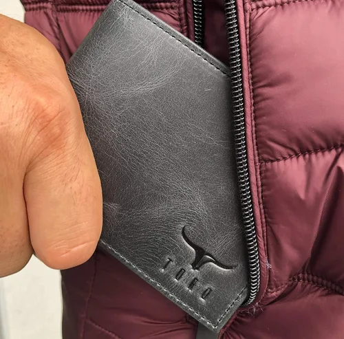 Vista 7 de TORO - Cartera de piel con bloqueo RFID para hombre, Antracita, Cartera Rfid