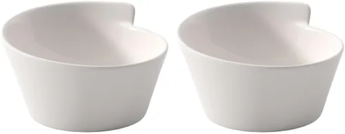 Vista 5 de Villeroy & Boch New Wave - Tazón redondo pequeño de arroz de porcelana, 15.5 onzas, color blanco