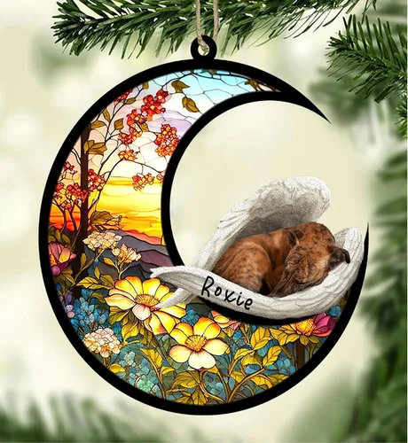 Vista 83 de Atrapasoles conmemorativo personalizado para perros, adorno navideño de Airedale Terrier, recuerdo por pérdida de mascota, regalos conmemorativos