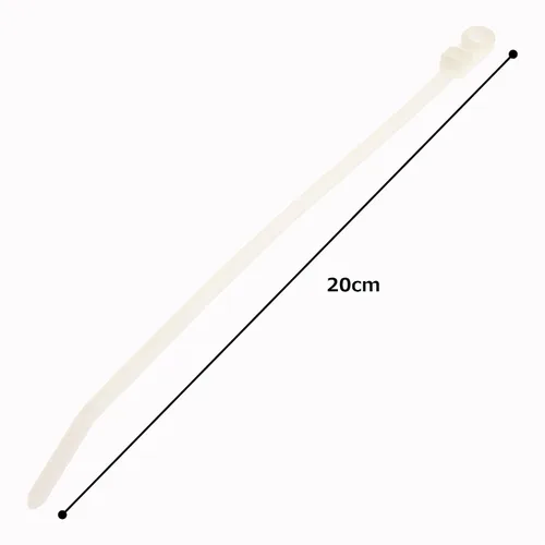 Vista 3 de Panduit PLC4H-S25-L Abrazadera Pan-Ty, Nylon 6.6, Sección transversal ligera-pesada, Clasificación Plenum, punta curva, tamaño de tornillo de 1/4