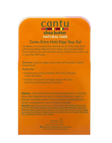 Vista 2 de Cantu Gel Extra Hold Edge Stay con manteca de karité, 2.25 onzas (el embalaje puede variar) (paquete de 2)