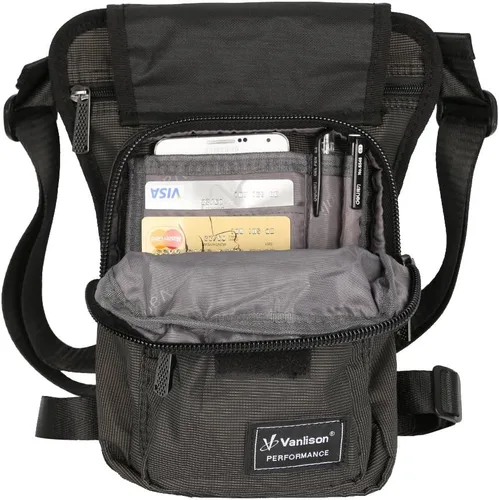 Vista 2 de Impermeable Airsoft táctico gota pierna bolsa bolsa panel motocicleta bolsa