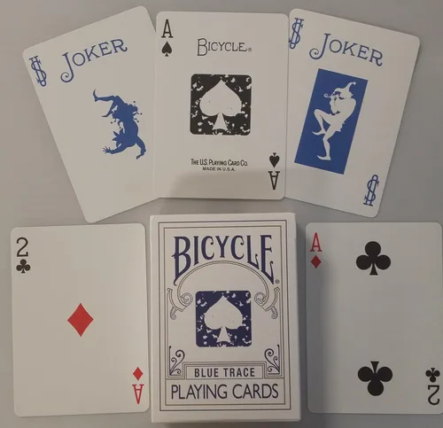 Vista 2 de Bicycle Naipes Blue Trace Deck
