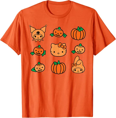 Vista 44 de Camiseta de Halloween Hello Kitty My Melody Kuromi Pumpkins