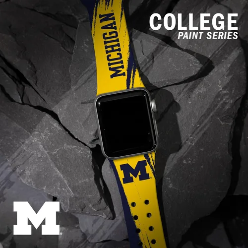 Vista 2 de Affinity Bands Correa de reloj Michigan Wolverines HD de la NCAA compatible con Apple Watch, todas las series
