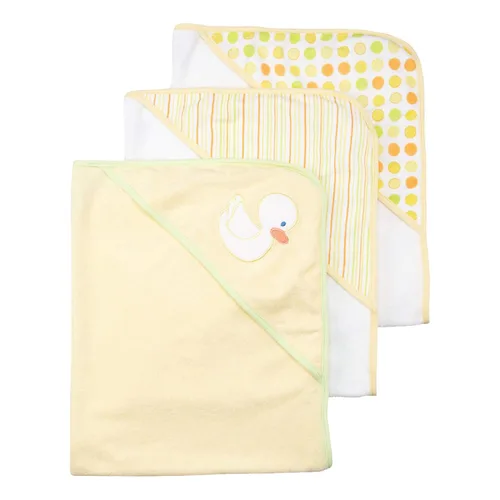 Vista 2 de Spasilk Juego de toallas con capucha para niños y niñas recién nacidos, toallas de bebé de rizo suave, esenciales para el baño del bebé, ideal Azul