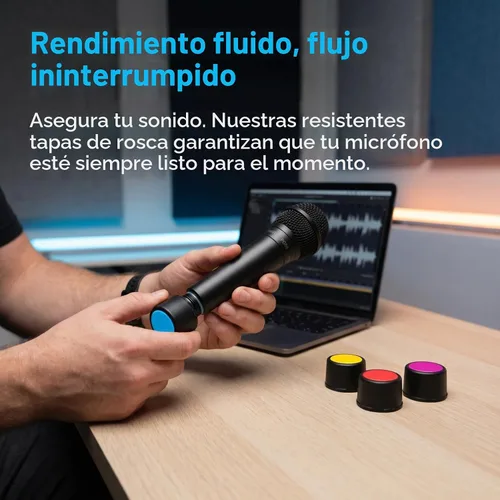Vista 5 de Vaguelly - 4 tapas de rosca para micrófono inalámbrico compatibles con Pgx24 Slx24 Pg58, fundas de micrófono de repuesto para micrófonos Estilo a