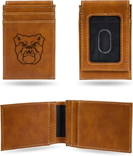 Vista 157 de Cartera de bolsillo frontal grabada con láser NCAA - Compacta/Cómoda/Delgada
