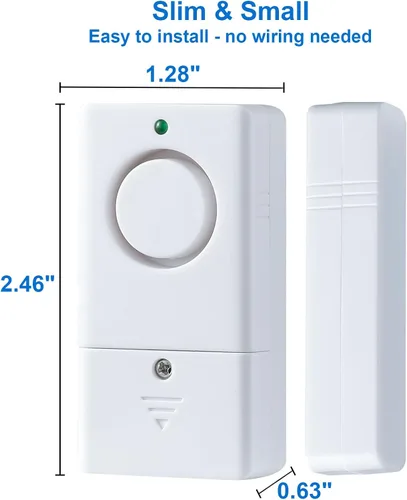 Vista 3 de Sensor de alarma de puerta, alarma para puertas al abrir, alarma de puerta de ventana de 120 DB, alarmas de puerta para seguridad de los niños